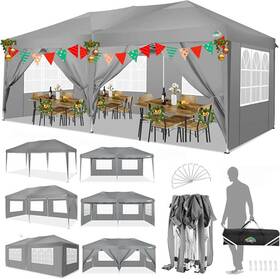 65698 Sanopy 10ftx20ft Pop Up/canopy Wedding Commercial Heavy Duty Party Tent Gazebo Sidewalls