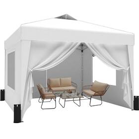 Sanway 313448724690 10x10 Pop Up Canopy Tent With Sidewalls X 4 Easy Setup Waterpr