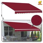Sc0awn-3625 Strong Camel Manual Yard Retractable Patio Deck Awning Cover Canopy