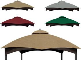 004-top Scocanopy Khaki Ripstop Replacement Top For Lowes Allen Roth 10x12