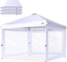 Scocanopy 313111395379 Clear Window Sidewall For 10x10 Canopy Frame 3 Pack Sunwalls Only Wh
