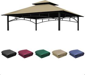 Scocanopy 726084128828 Upgraded Fabric Replacement Canopy Grill Bbq Gazebo Roof Top For Gazeb