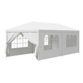 Segawe 680306983810 10 X 20ft Outdoor Gazebo Party Tent With 6 Side Walls Wedding Canopy Cater Events