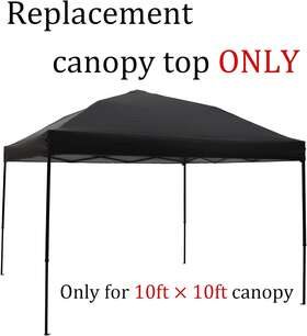 20230307 Senmortar Replacement Pop Up 10 X Black Canopy Patio Gazebo Sunshade Polyester Cover