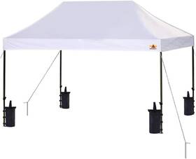 Slgz15w Serenelife Pop Up Canopy Tent 10x15 Commercial Instant Shelter Foldable/collapsible White