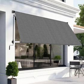 Shade&beyond Bm-mrrc1008-40gpj 120 Inch X 96 Manual Retractable Awnings For Patio Shades Roll Up Outdoor Sunsha