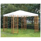 Shade Patio Backyard Polyester Sun Garden Gazebo Canopy Outdoor Wooden Pavilion
