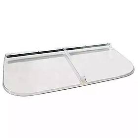 Shape Products 896002000762 Window Well Cover 250 Lb. Weight Capacity Clear Plastic Hardware 52 Inch X 26