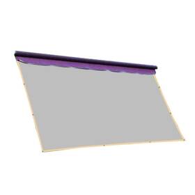 Hrask1016gy Shatex Retractable Awning 10ftx16ft Easy To Install Screen Shade Polyethylene Grey