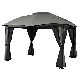 302-9165401 Shelter Logic Sojag Phuket Gazebo 10x12 Color Gray Frame Material Steel