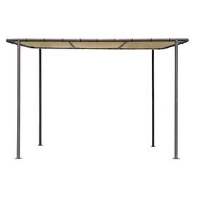 22516 Shelterlogic Solano 10 Ft. W X 6 L 2 Inch Steel Patio Awning Heavy-duty Fire-rated Tan Co