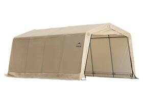 Mo32680 Shelterlogic 10ft X 20ft 8ft Sandstone Fabric Steel Frame Atv Carport Shelter Portable Garage