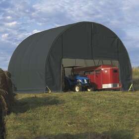 Pebada0204f03007017 Shelterlogic Sheltertech Garage- Green 70ftlx30ftwx17fth