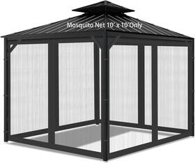 4-pan Shenzhen Ou Fei Chuyi Trading Co. Ltd 744759956514 Gazebo Universal Replacement Mosquito Netting Outdoor Mesh Screen