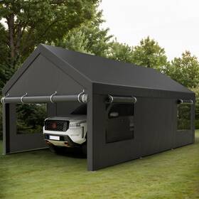 2026cp Shintenchi 12x20 Ft Heavy-duty Design Carport Portable Garage Canopy With
