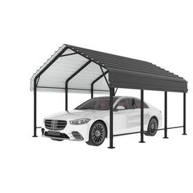 Shintenchi 810195526632 12x15 Ft Carport Metal With Enhanced Base Oversized Garage-m
