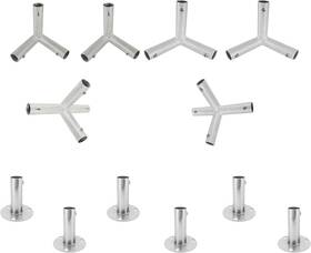 Ufab-111 Simond Store Canopy Fittings Kit For 10 X 20 Frame Slant Roof Low Peak Connectors
