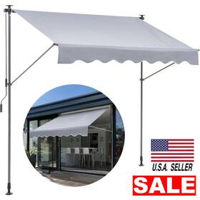 0456 Skyshalo Toldos Retractil 6.5 X 4 Ft Manual Para Patio Exterior Terraza Jardin De Sombra