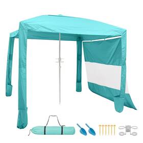 Skyshalo 313109186118 Beach Cabana Canopy With Side Wall Upf 50 Protection Sun Shelter Sand