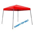 Slantop-10red Trademark Innovations Ft Red Square Replacement Canopy Gazebo Top For