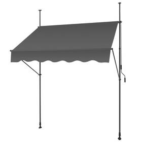 Zyp-g2 Smonter Manual Retractable Awning 78 Inch Non-screw Outdoor Patio Sunshade Shelte