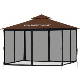 02-gmn-34na Softclub Gazebo Mosquito Netting Replacement 10ft X 12ft 7ft1ftft Universal 4-panel Scre