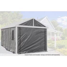 Sojag 313094936941 Samara 12 Ft. X 20 Dark Grey Enclosure Kit - Carport Not Included