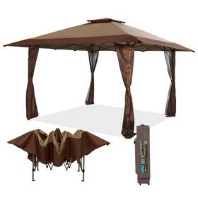Ga003-br Sophia & William Canopy Tent Pop Up 13x13 Ft Outdoor Patio Portable Commercial Canopies Shelt