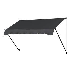 100074 Steelaid Manual Retractable Awning 60 Inch Screw-in Outdoor Sun Shade Adjustable Pergo