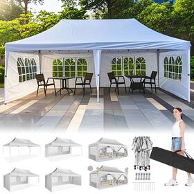 Cb-am5813 Store 10x20 Ez Pop Up Canopy Tent For Party Outdoor With 6 Sidewalls Gazebo