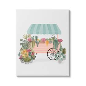 Stupell Industries 196216725599 Quaint Floral Succulents Potted Plants Wagon Canopy Design By Nina Muis Surf