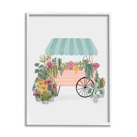 Stupell Industries 196216725728 Quaint Floral Succulents Potted Plants Wagon Canopy Desig