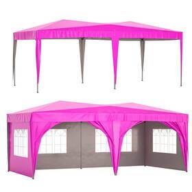 6-removable Sudzendf Kikio203055 Pop Up Portable Canopy 10ft X 20ft With Sidewalls Outdoor Pink