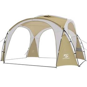 Ztpo12-58 Sudzendf Pop Up Canopy Tent 144 Inch X Collapsible Water Resistant Round Khaki