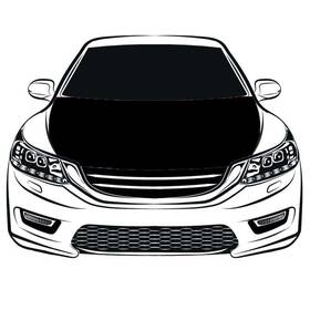 Sumayin028 Sumayin 767587427698 Black Car Cover 3.3x5ft/6x7ft 100 Percent Polyester Engine Flag Elastic Fabr