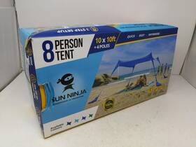 Upf50 Sun Ninja 850018441094 Pop Up Beach Tent Shelter With Sand Shovel Ground Pegs