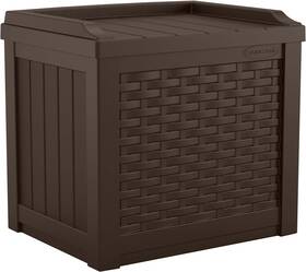 Suncast 044365027104 Outdoor Deck Box - 22 Gallon Java Resin Storage
