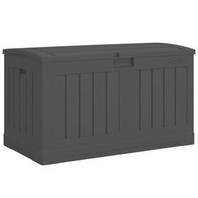 Suncast 044365028750 50 Gallon Deck Box - Outdoor Waterproof Patio No Size Peppercorn