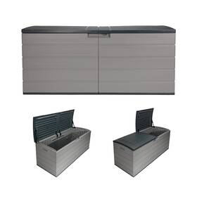 Bmdb1120 Suncast 120 Gallon Deck Box - Resin Outdoor Storage Waterproof For Gray