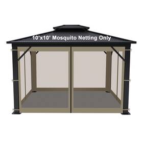 Suncula 735280553457 Replacement Universal Gazebo Netting 4 Panels With Zipper For Garden Patio Ya
