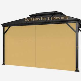 Suncula 744759234926 Replacement 10ftx10ft- One Panel Gazebo Curtain Waterproof Universal Privacy Shad
