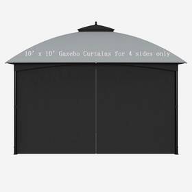 Suncula 791974862175 Replacement 10ftx10ft Gazebo Curtains Waterproof Universal Privacy Shade Curta
