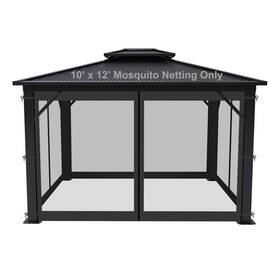 Suncula 791974864810 Universal Gazebo Netting 4 Panels With Zipper For Garden Patio Yard