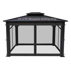 Suncula 791974864827 Universal Gazebo Netting 4 Panels With Zipper For Garden Patio Yard Only Net
