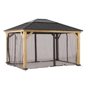 Sunjoy 841057177334 Original Universal Replacement Mosquito Netting For 13 15 Ft. Wood Gaz
