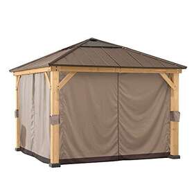 Sunjoy 841057177358 Original Universal Curtain For 9 Ft. Wood Gazebo Khaki