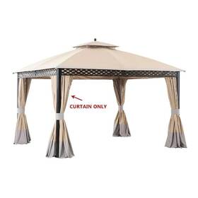 L-gz1188pst-a Sunjoy A111303500 Replacement Curtain For Oakmont Gazebo 10x12 Ft Biglots