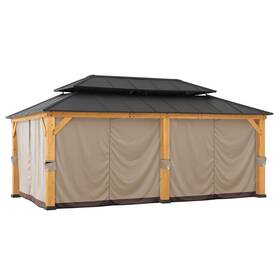 A111309000 Sunjoy Replacement Curtain Waterproof 6-panel Screen Walls Outdoor For 12 X
