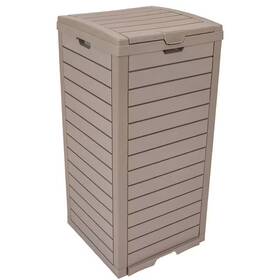 Sunnydaze 313113428440 39 Gal. Outdoor 15.75 Inch W X D 33.25 H Light Gray Polypropylene