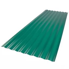 Suntop 763552442635 26 Inch X 6 Ft. Corrugated Foam Polycarbonate Roof Panel In Rainforest Green